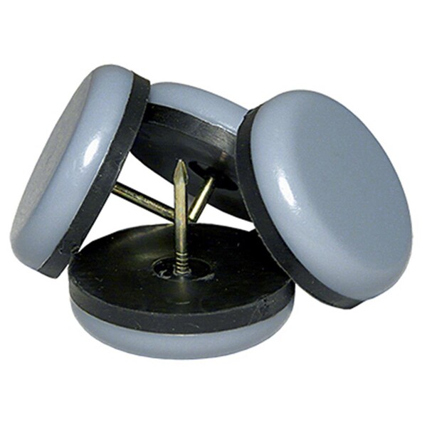Homepage 1.25 in. TruGuard Round Nail On Sliders, Gray Blue, 4PK HO3242970 - main